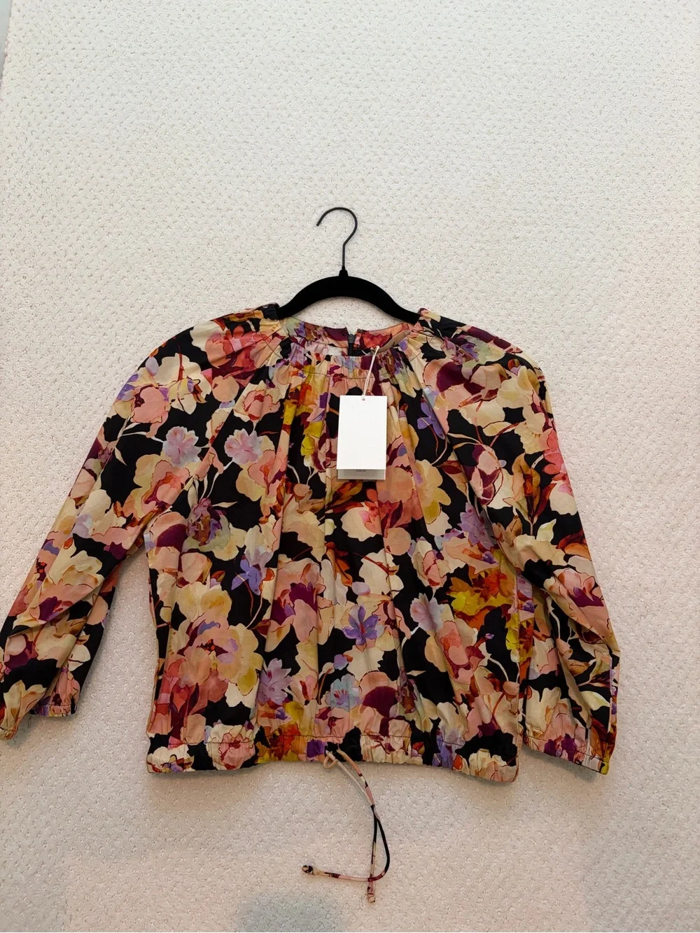 NWT Ulla Johnson LUCIE Night Bloom Floral Bubble Sleeve Top Blouse NEW Women’s 4